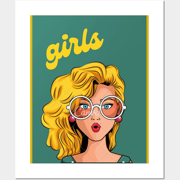 girls fashion Wall Art by Meshay